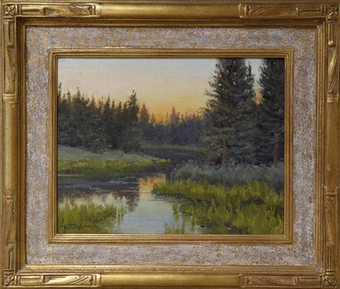 Forrest Stream, Dan Robinson, 12” x 14,” oil on canvas, 2008