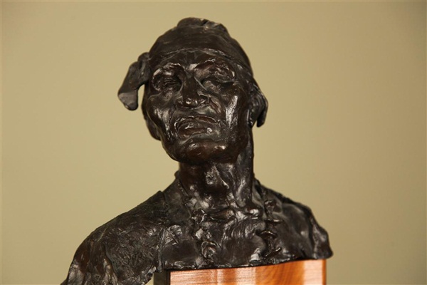 Navajo Chief, R. Vimella, Bronze Bust, 1971
