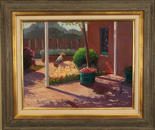 In the Garden, Tom Mulder, 24” x 30,” oil on canvass