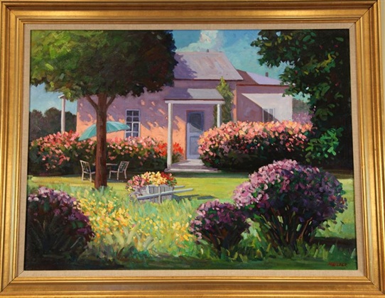 House in Summer, Tom Mulder, 30” x 36,” oil on canvas