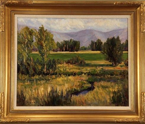 Midway Meadow, Sloan, 24” x 20,” oil on board, 2005